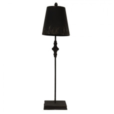 Černá stolní lampa s odřením Nikolaas – 20x75 cm