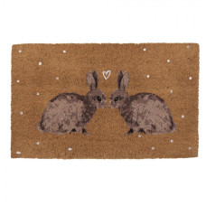 Kokosová rohožka se vzorem králíčků Bunnies in Love – 75x45 cm