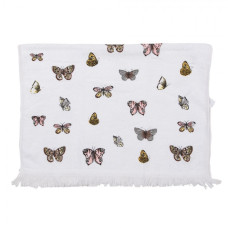 Bílý bavlněný ručník pro hosty s motýlky Butterfly Paradise – 40x66 cm