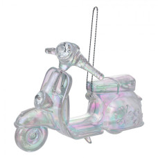 Holografická vánoční ozdoba motorka Vespa – 12 cm