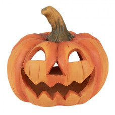 Dekorační rozesmátá dýně na Halloween Jack-o´-lantern – 13x12 cm