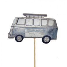 Zápich do květiny modrý autobus – 27 cm