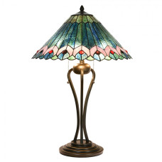 Stolní lampa Tiffany Émeraude – 48x73 cm