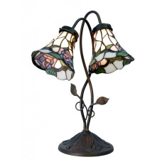 Stolní lampa Tiffany Two roses – 34x28x47 cm