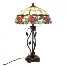 Stolní lampa Tiffany s růžemi Ruusut – 35x61 cm