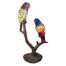 Stolní lampa Tiffany Parrots – 50x24x63 cm