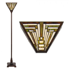 Stojací lampa Tiffany Triangl – 31x31x187 cm