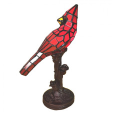 Stolní lampa Tiffany Red Parrot – 15x12x33 cm