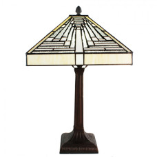 Pyramidová stolní lampa Tiffany Dina – 31x31x48 cm