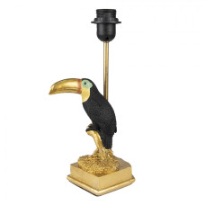 Zlato-černá noha stolní lampy Toucan gold – 14x10x31 cm