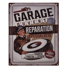 Nástěnná kovová cedule Garage Reparation – 20x1x25 cm