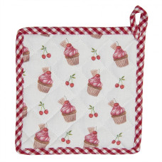 Bavlněná podložka pod hrnec Cherry Cupcake – 20x20 cm