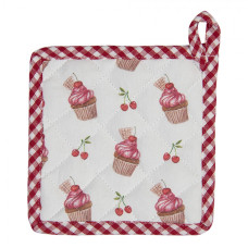 Bavlněná podložka pod nádobí pro děti Cherry Cupcake – 16x16 cm