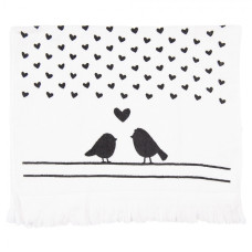 Kuchyňský froté ručník s ptáčky Love Birds – 40x66 cm